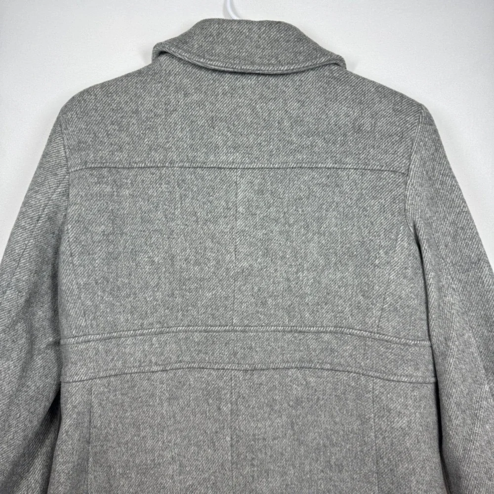 LOFT Women's Grey‎ Herringbone Wool Blend Peacoat Jacket Size Medium